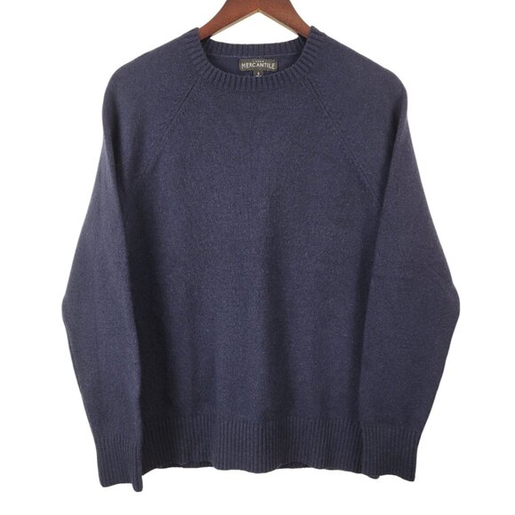 Men's Navy J.CREW Crewneck Wool Knit Sweater size small - Picture 1 of 5
